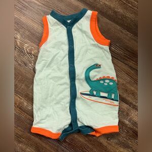 Carter’s Baby Boy Dinosaur Surfing Romper Size 3M